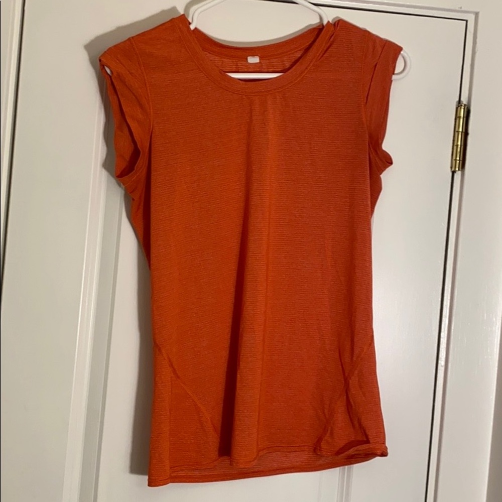 Orange Lululemon workout top-Size 4